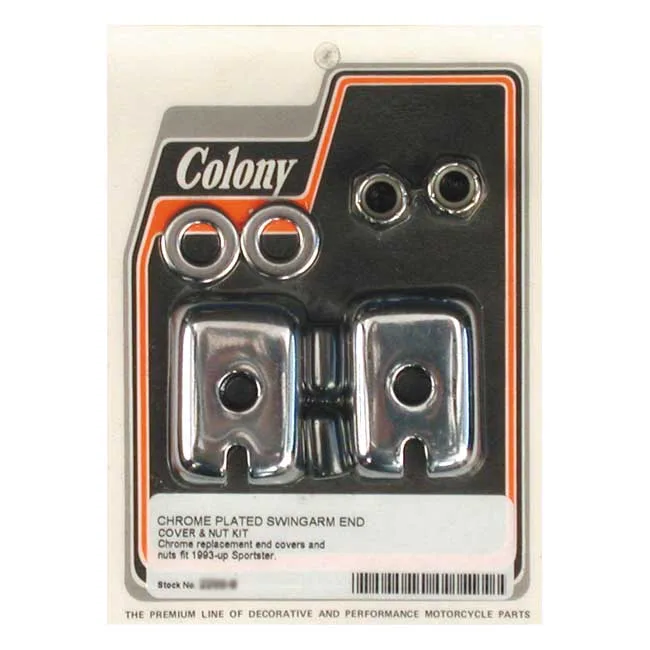 COLONY SWINGARM END CAP & NUT KIT BIG BLOCK PARTS