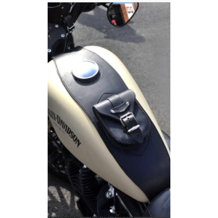 BBP Custom Tankpad mit Zusatztasche schwarz passend für Harley-Davidson Sportster