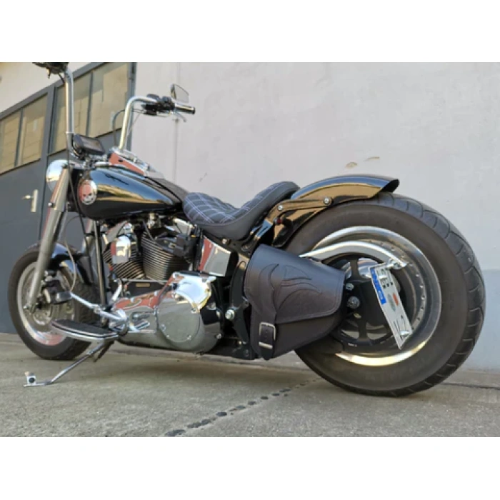 BBP Custom Eagle Black Swing Bag Passend für Harley-Davidson Softail