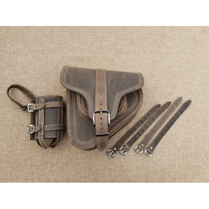 BBP Custom Hades Brown Swing Bag mit Flaschenhalter, passend für Harley-Davidson Softail IMG 20190925 104211 480x480 jpg