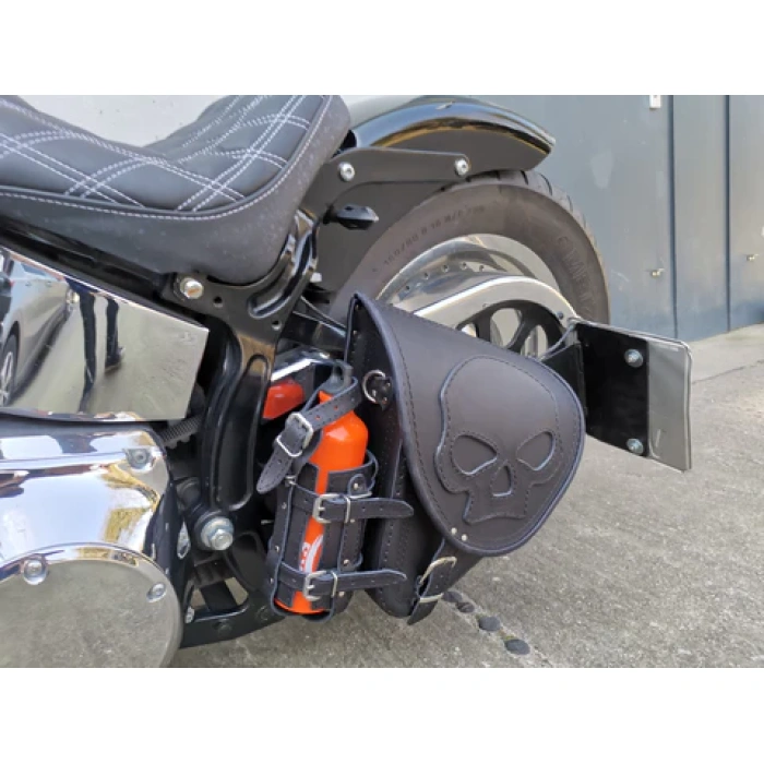 BBP Custom Schwarze Diablo Skull Swing-Tasche mit Flaschenhalter, passend für Harley-Davidson Softail IMG 20200327 110013