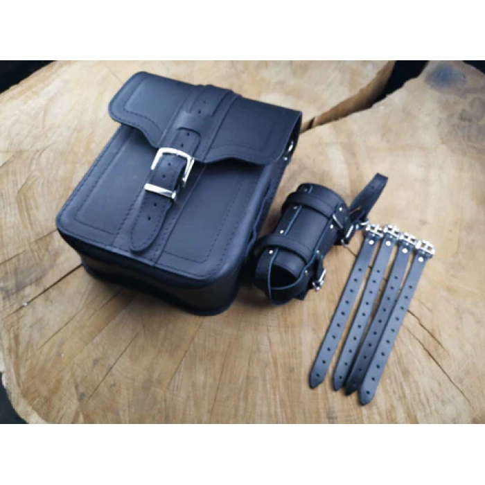 BBP Custom Triton Black Swing Bag mit Flaschenhalter, passend für Harley-Davidson Softail IMG 20200519 091030
