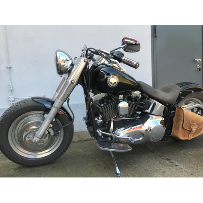 BBP Custom Odin Hellbraune Schaukeltasche, passend für Harley-Davidson Softail