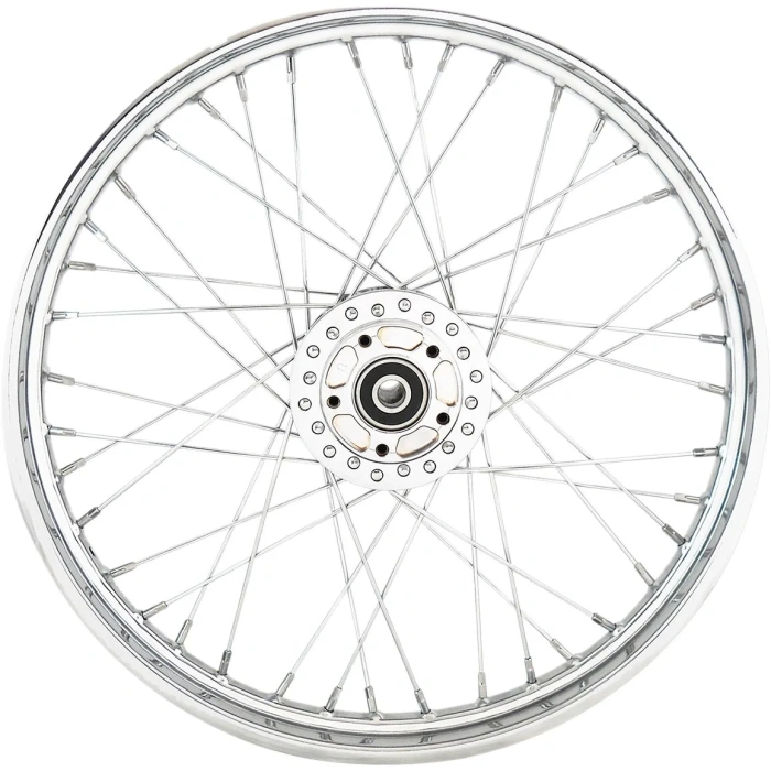 BBP Custom WHEEL 40 SPOKE 21" x 2.15" FRONT CHROME 02030628 jpg