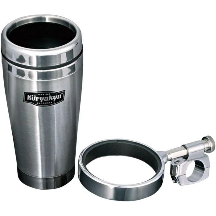 BBP Custom UNIVERSAL DRINK HOLDER WITH STAINLESS CUP 1" CHROME 06030403 jpg