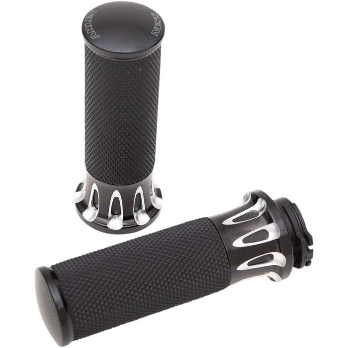 BBP Custom GRIPS DEEP CUT FUSION THROTTLE BY CABLE BLACK 06301034 jpg