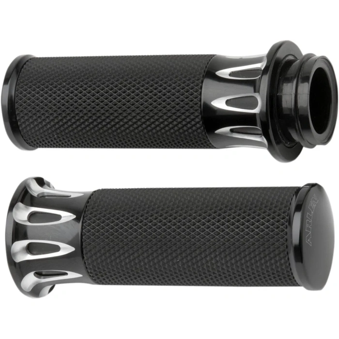 BBP Custom GRIPS DEEP CUT FUSION THROTTLE BY WIRE BLACK 06301036 jpg