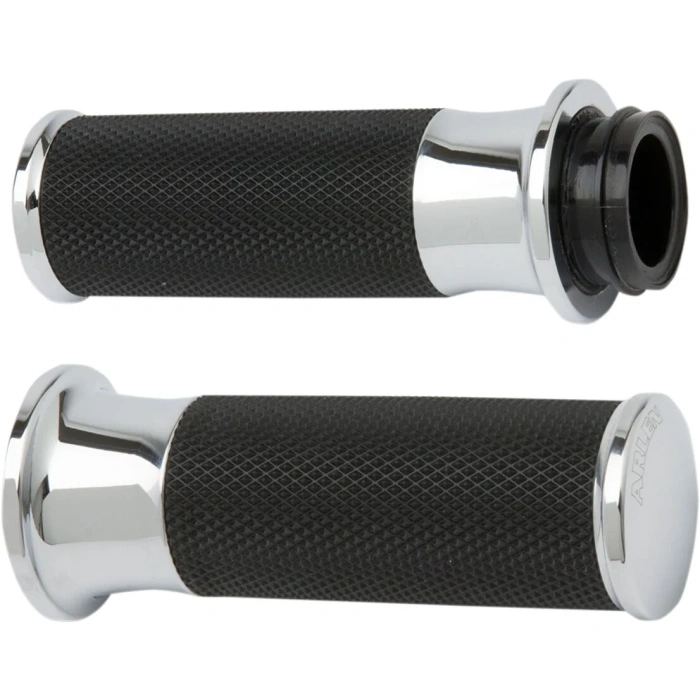 BBP Custom GRIPS SMOOTH FUSION THROTTLE BY CABLE CHROME 06301039 jpg