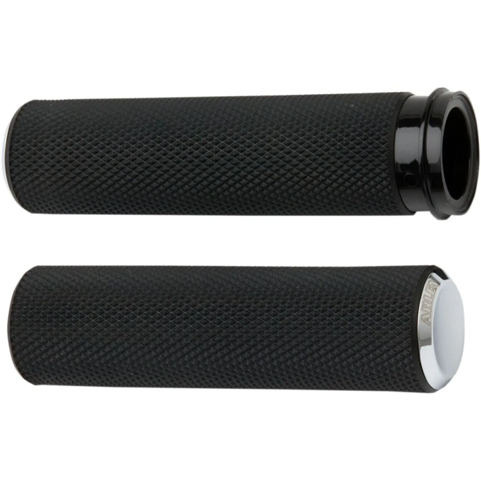 BBP Custom GRIPS KNURLED FUSION THROTTLE BY CABLE CHROME 06301041 jpg