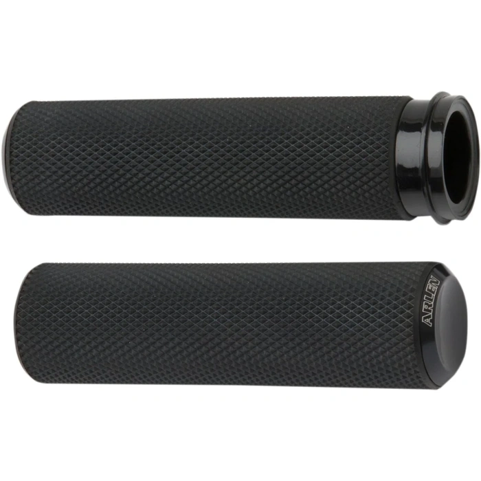 BBP Custom GRIPS KNURLED FUSION THROTTLE BY WIRE BLACK 06301044 jpg