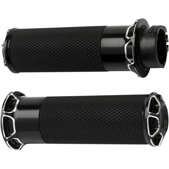 BBP Custom GRIPS BEVELED FUSION THROTTLE BY WIRE BLACK 06301161 jpg