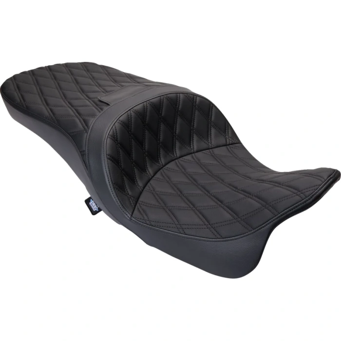 BBP Custom Seat Freedom Vinyl Double Diamond Black Stitch FLH 2009-2023 08011481 jpg