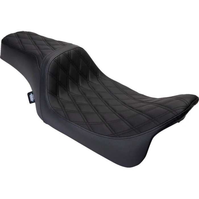 BBP Custom Seat Predator 1-up Vinyl Double Diamond Black FLH 2008-2023 08011483 jpg