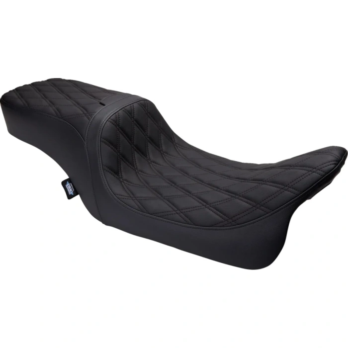 BBP Custom Seat Predator 2up w/backrest option Blk DD vinyl FLH 08-23 08011500 jpg