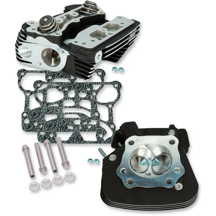 BBP Custom CYLINDER HEADS 4-1/8" BORE HOT SET UP KIT SUPER STOCK® 91CC BLACK WRINKLE POWDER 09031292 jpg