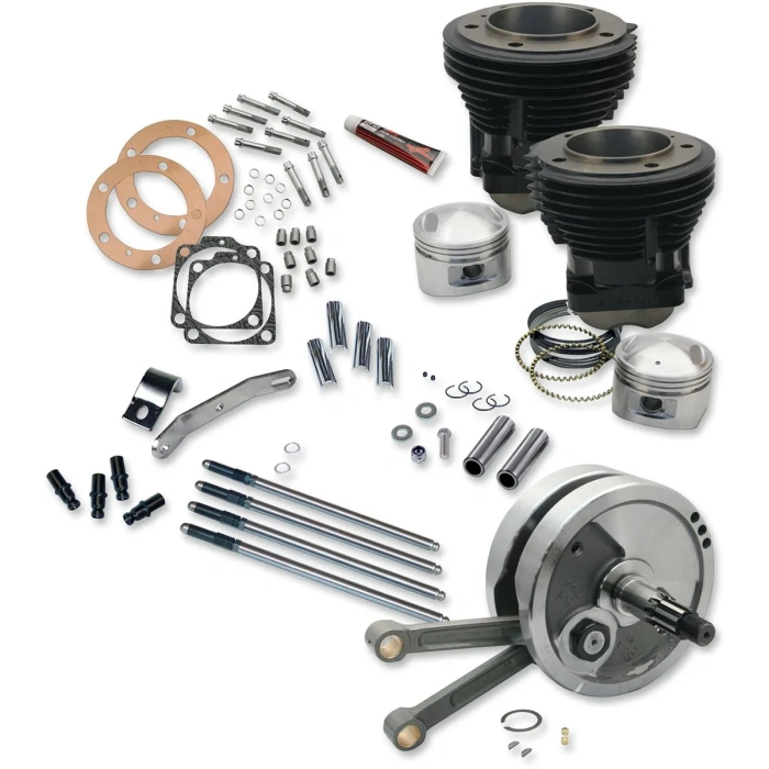 BBP Custom SIDEWINDER 3-5/8" BIG BORE STROKER KIT 93" GLOSS BLACK FINISH 09040004 jpg