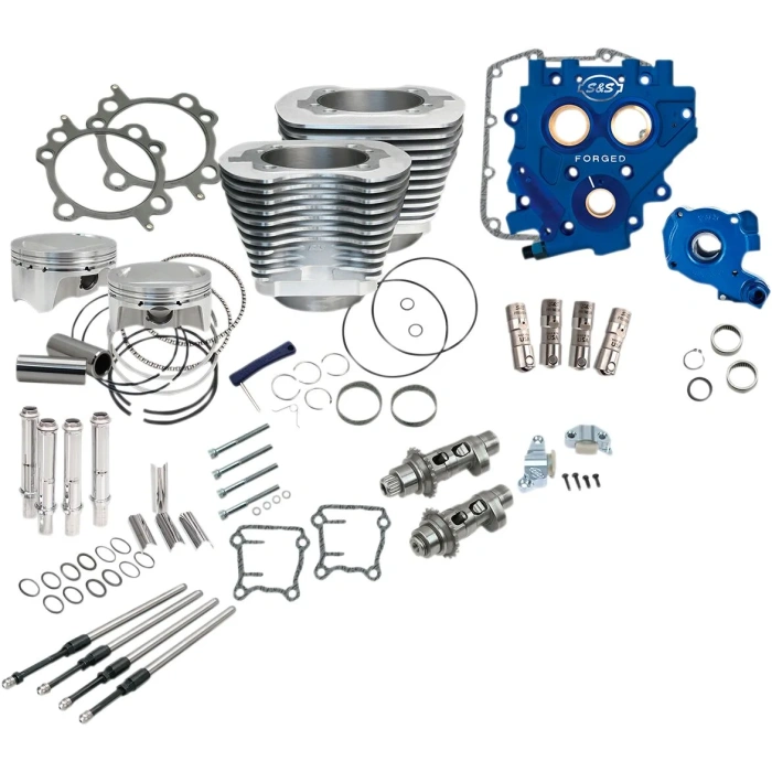 BBP Custom POWER PACKAGE 100" CHAIN DRIVE CAM SILVER 09040029 jpg