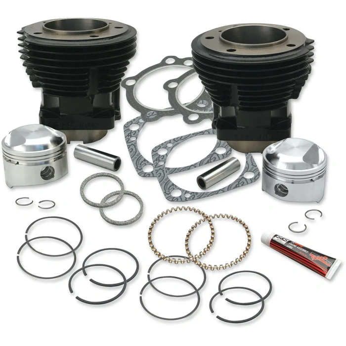 BBP Custom CYLINDER AND STANDARD COMPRESSION PISTON KIT 80" 3-1/2" BORE GLOSS BLACK FINISH 09310688 jpg