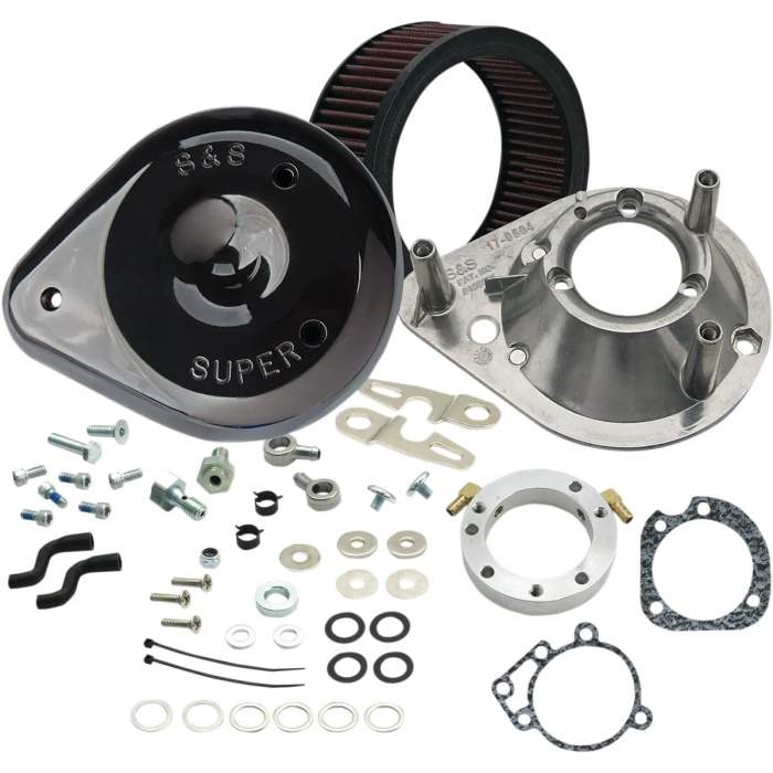 BBP Custom AIR CLEANER KIT CLASSIC TEARDROP FOR STOCK CARB/EFI BLACK 10101867 jpg