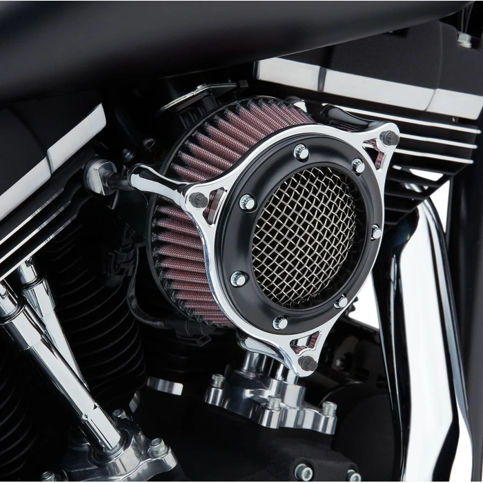 BBP Custom AIR CLEANER KIT RPT AIR INTAKE BLACK/CHROME 10101964 jpg