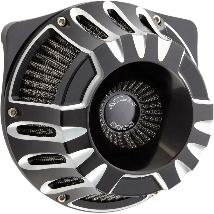 BBP Custom AIR CLEANER KIT INVERTED BIG SUCKER DEEP CUT BLACK 10102088 jpg