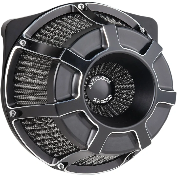 BBP Custom AIR CLEANER KIT INVERTED BIG SUCKER BEVELED BLACK 10102090 jpg