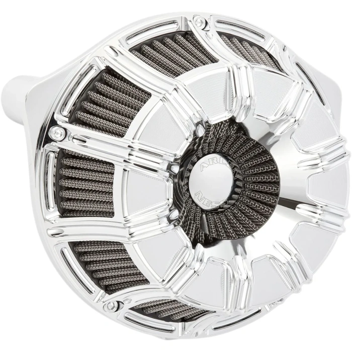 BBP Custom AIR CLEANER KIT INVERTED BIG SUCKER 10-GAUGE CHROME 10102307 jpg