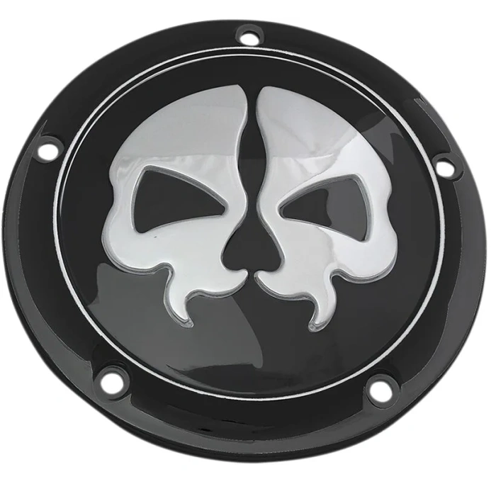 BBP Custom COVER DERBY SPLIT SKULL 5-HOLE BLACK 11070547 jpg