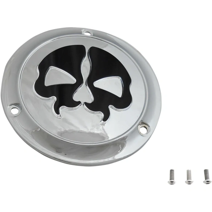 BBP Custom COVER DERBY SPLIT SKULL 3-HOLE CHROME 11070548 jpg