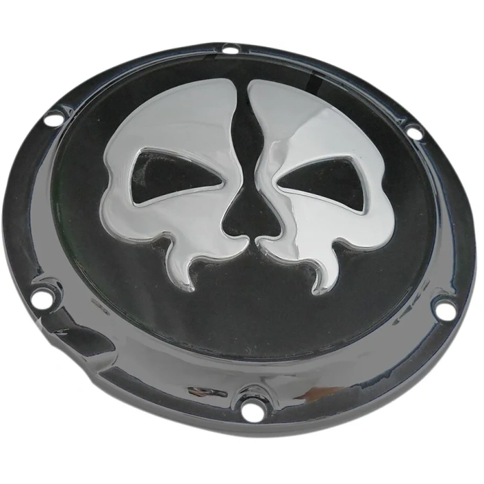 BBP Custom COVER DERBY SPLIT SKULL 6-HOLE BLACK 11070551 jpg