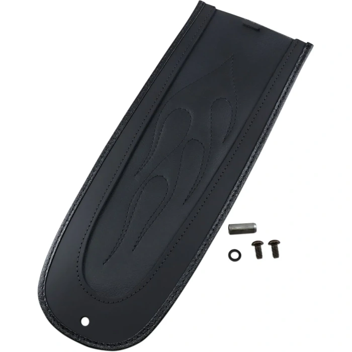 BBP Custom FENDER PROTECTOR FENDER SKINS REAR FLAME STITCH VINYL BLACK 14050152 jpg