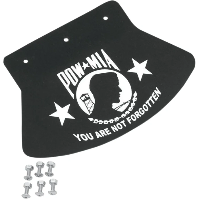 BBP Custom MUD FLAP POW-MIA RUBBER WHITE 14200045 jpg