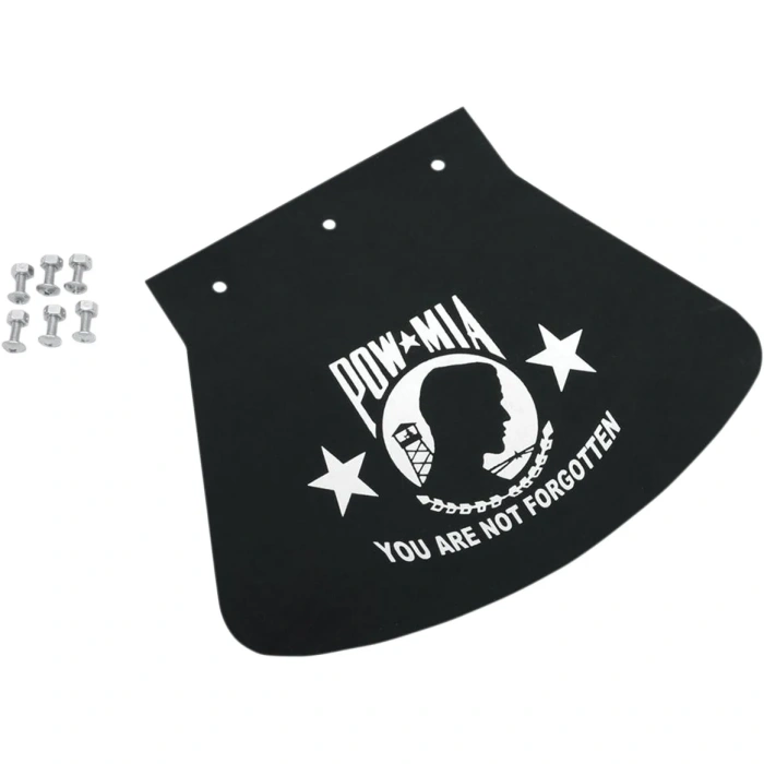 BBP Custom MUD FLAP POW-MIA RUBBER WHITE 14200046 jpg