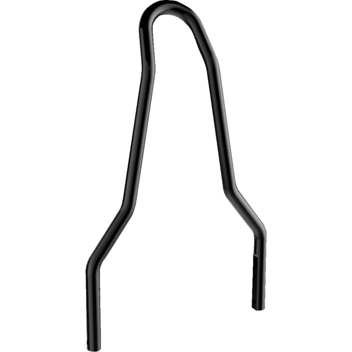 BBP Custom GLOSS BLACK TAPERED ROUND SISSY BAR – 10.1"H X8.75W BLACK 15010502 jpg