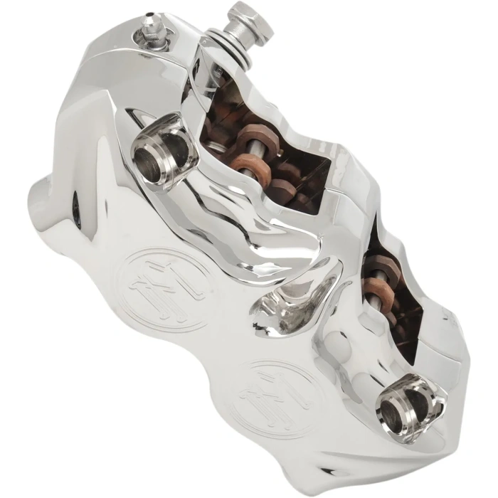 BBP Custom BRAKE CALIPER RADIAL LEFT 4 PISTON CHROME 17010502 jpg