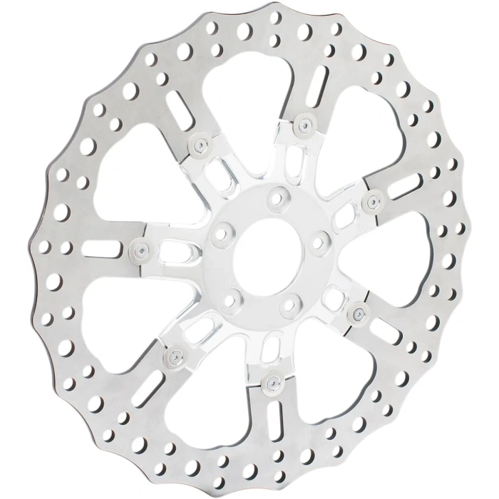 BBP Custom BRAKE ROTOR FOR 7-VALVE WHEEL 14" FRONT CHROME 17103321 jpg