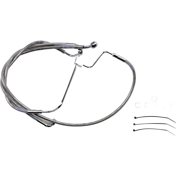 BBP Custom EXTENDED LENGTH FRONT STAINLESS STEEL BRAKE LINE KIT 17413979 jpg