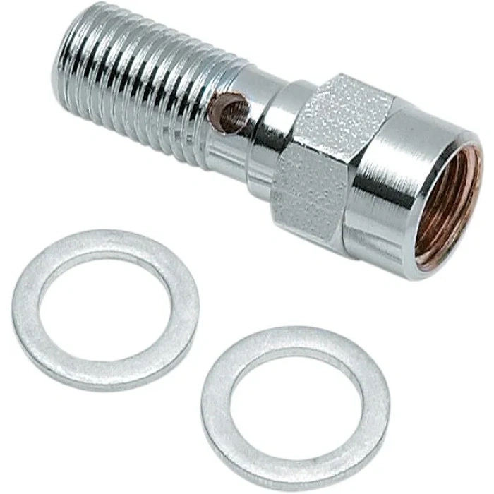 BBP Custom BANJO BOLT ADAPTER CHROME 3/8"-24 17420044 jpg