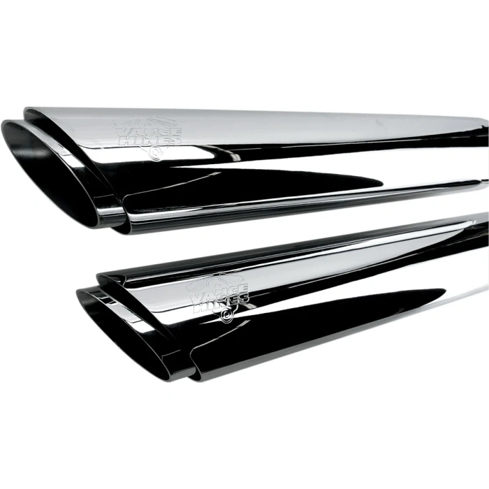 BBP Custom MUFFLER TWIN SLASH 3" CHROME 18010388 jpg