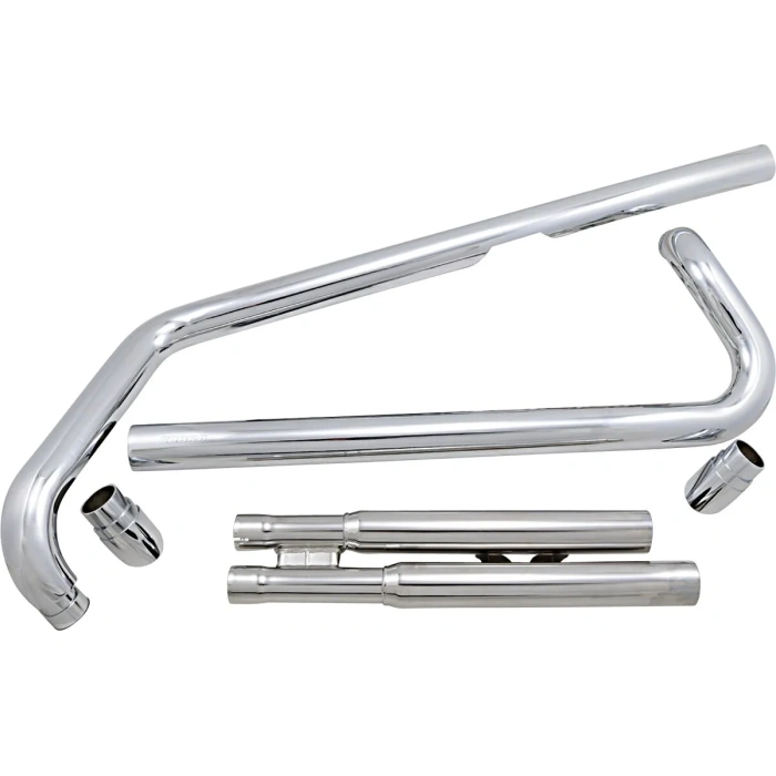 BBP Custom 2 INTO 2 SLASH DOWN HOT ROD SPEEDSTER EXHAUST SYSTEM CHROME YAMAHA 18100405 jpg