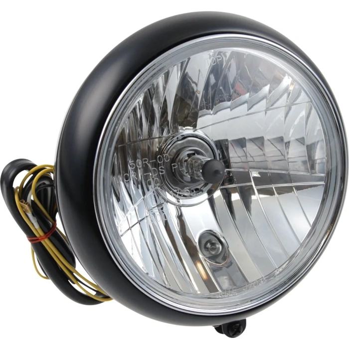 BBP Custom HEADLIGHT 7" BK/CLEAR 20012529 jpg