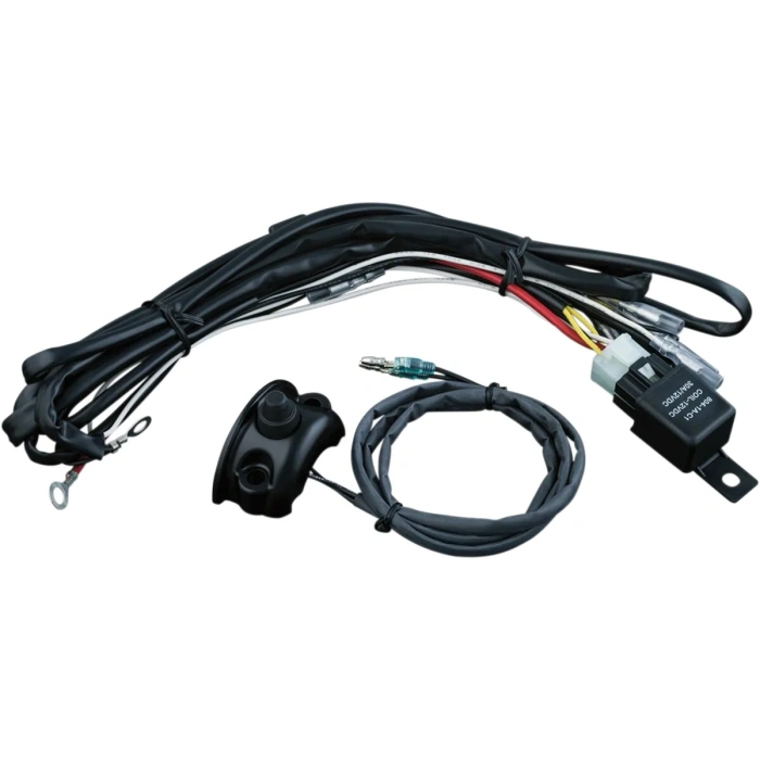 BBP Custom DRIVING LIGHT WIRING & RELAY KIT WITH CONTROL MOUNTED SWITCH BLACK 21200842 jpg