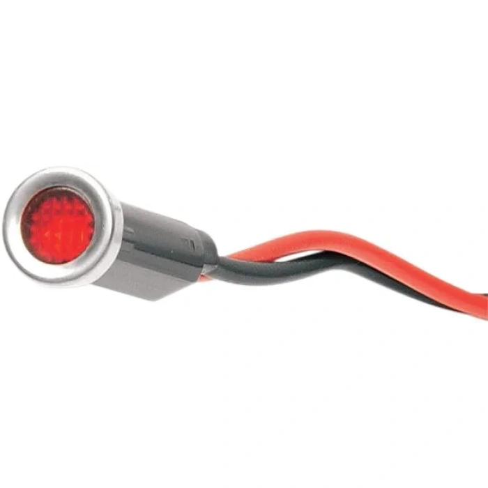 BBP Custom SNAP-IN INDICATOR LIGHT RED 0.3" STAINLESS STEEL BEZEL 22120111 jpg