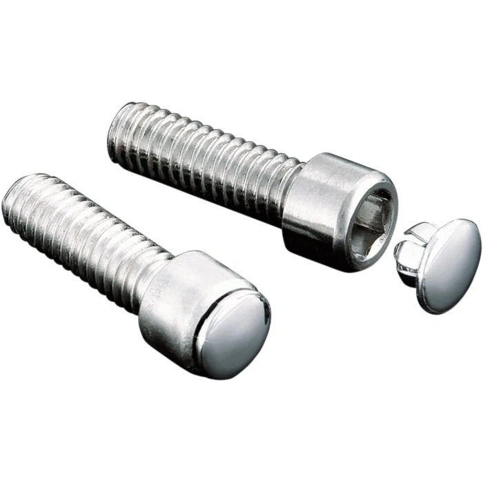 BBP Custom HOT SPOTS CUSTOM END PLUGS CHROME FOR 1/4" ALLEN BOLTS 24010871 jpg