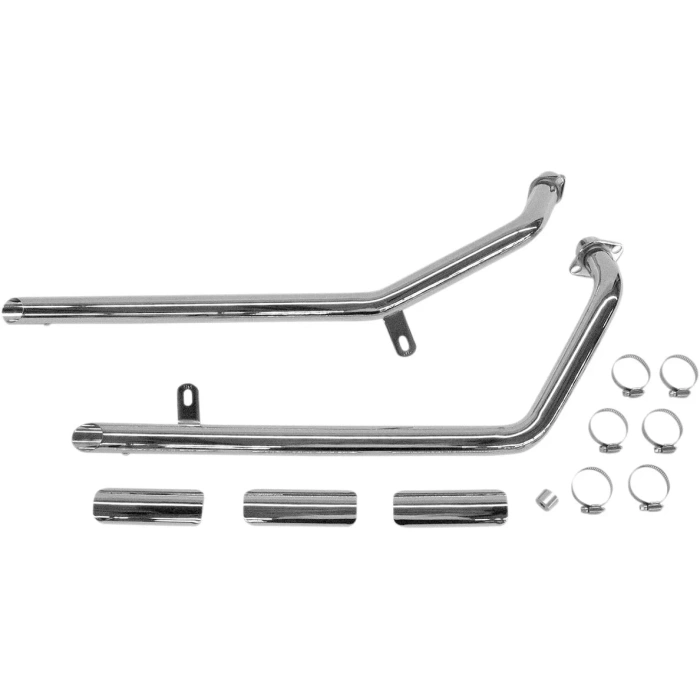 BBP Custom 1 5/8" DRAG PIPES EXHAUST SYSTEM WITH SLASH CUT TIP CHROME HONDA BLV1261 jpg