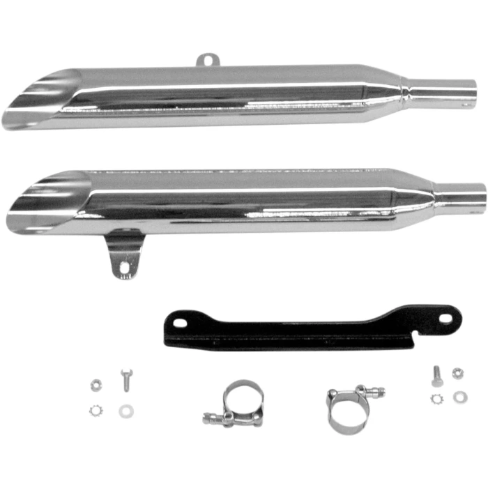 BBP Custom MUFFLER SLIP-ON WITH SLASH CUT TIP CHROME BLV2171SC jpg