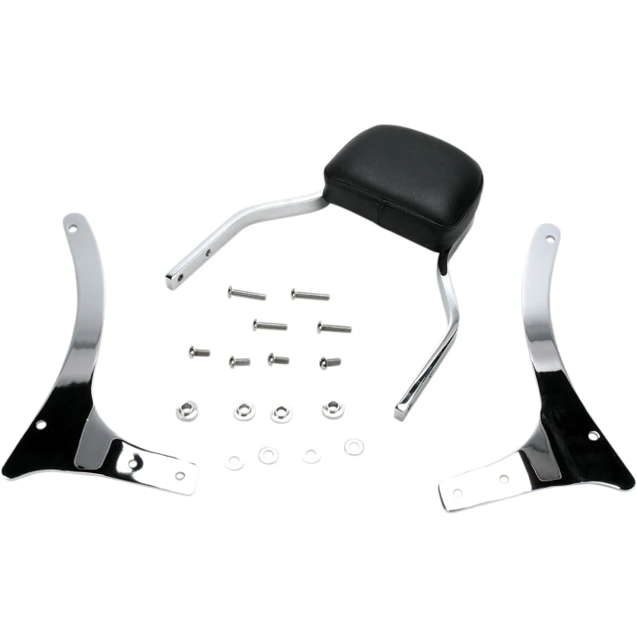 BBP Custom MINI SQUARE SISSY BAR WITH PAD CHROME BLV24740X jpg