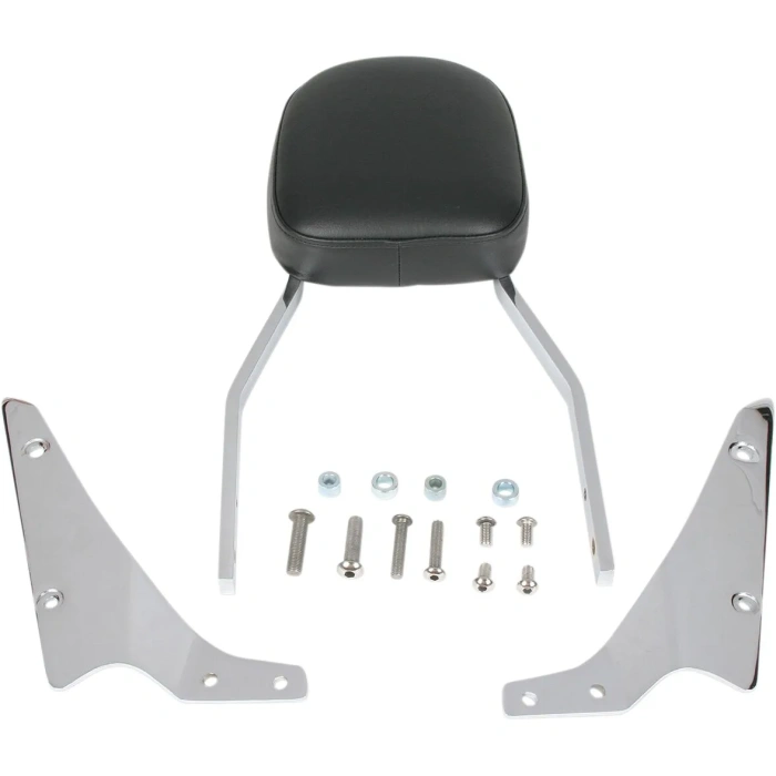 BBP Custom TALL SQUARE SISSY BAR WITH PAD CHROME BLV25150 jpg