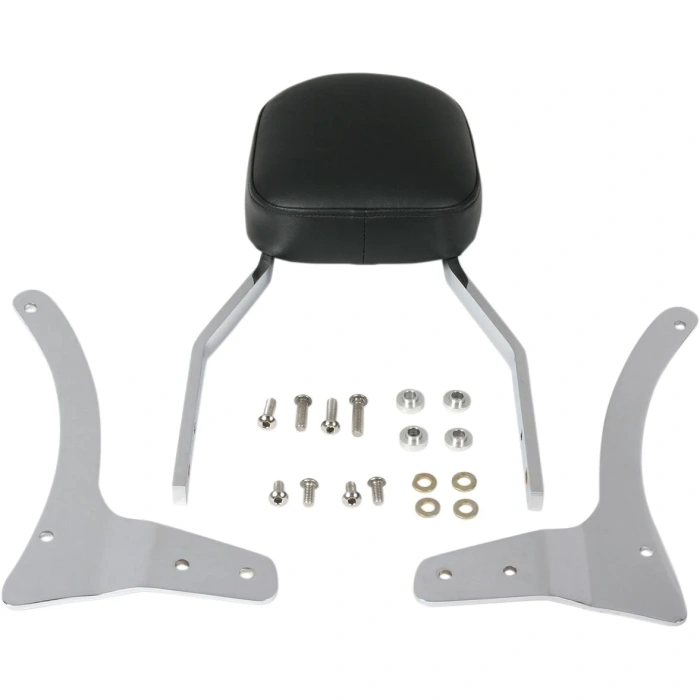 BBP Custom TALL SQUARE SISSY BAR WITH PAD CHROME BLV25240 jpg