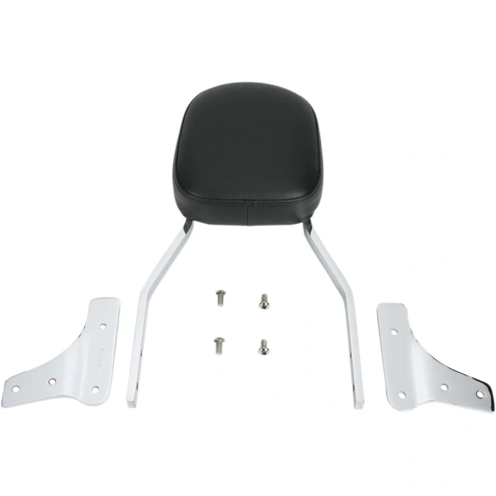 BBP Custom TALL SQUARE SISSY BAR WITH PAD CHROME BLV25440 jpg